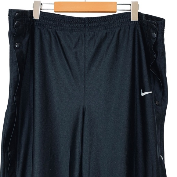 Vintage Nike Pants Mens XL Black Tearaway Snap Off Athletic Baggy Unisex - Picture 3 of 7